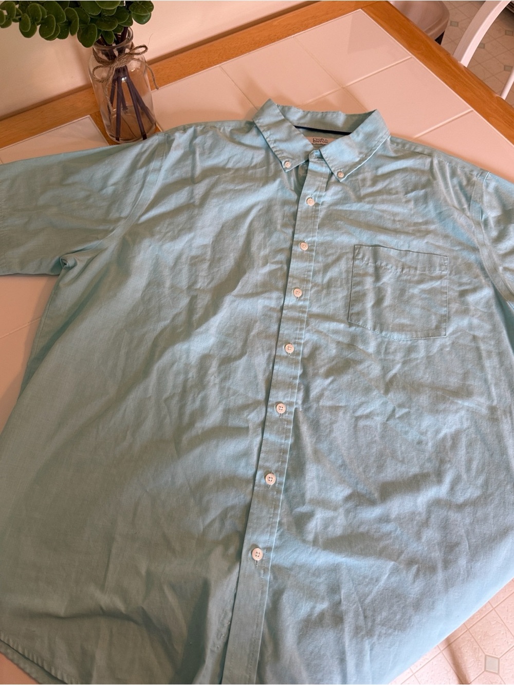 Croft and Barrow Men’s Collared Short Sleeved Button Down Dress Shirt
